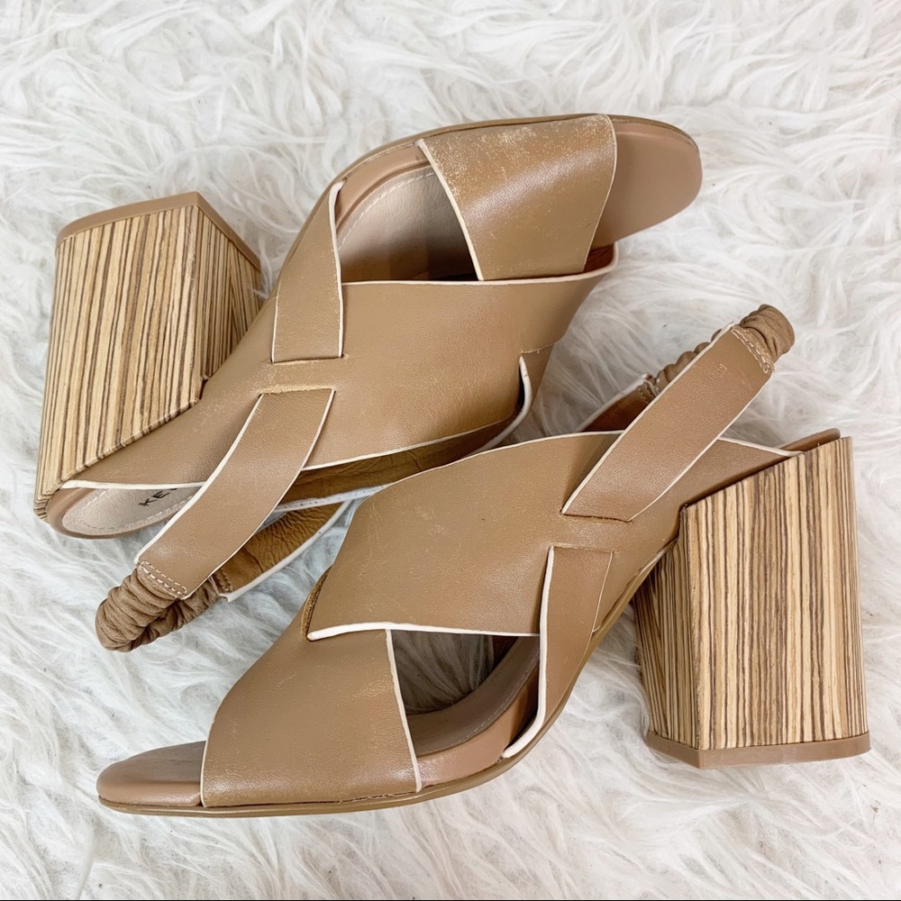 KELSI DAGGER Wood Grain Chunky Thick Heels - Picture 4 of 11